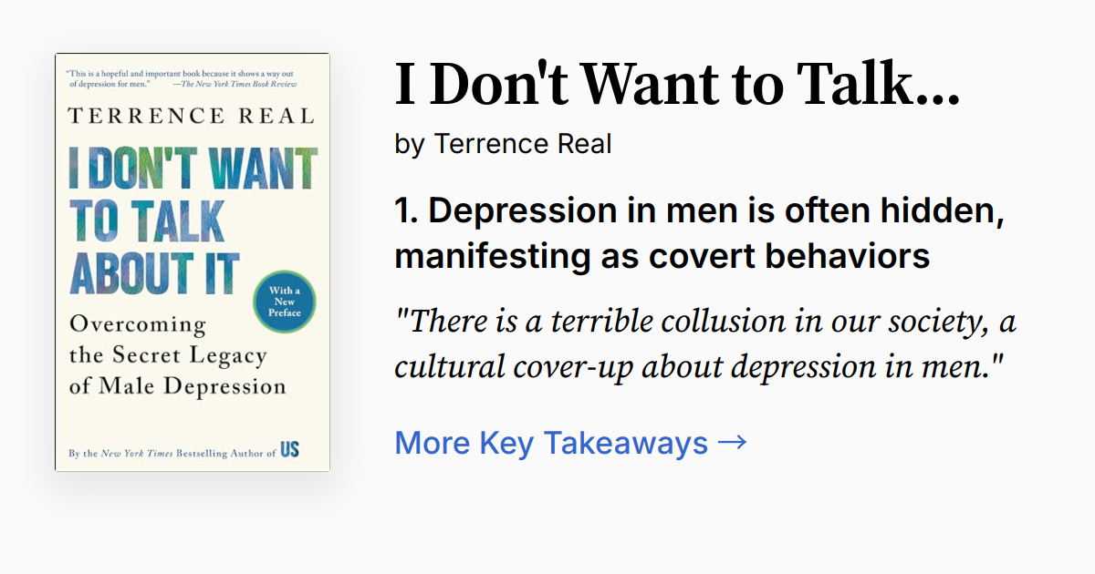 Next Book Club Pick: “I Don’t Want to Talk About It” by Terrence Rea